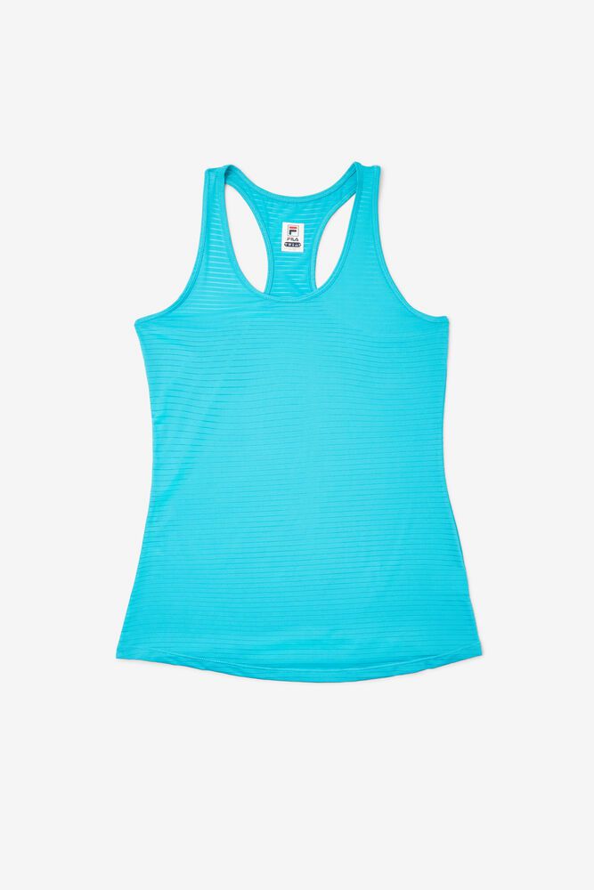 Fila Tank Top Essentials Racerback Womens Turquoise - India BPJ-803794